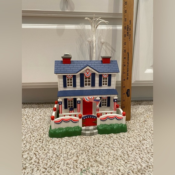 VTG CIB Avon Patriotic Lighted Fiber Optic House 4th Of July Fireworks Americana - Picture 7 of 17
